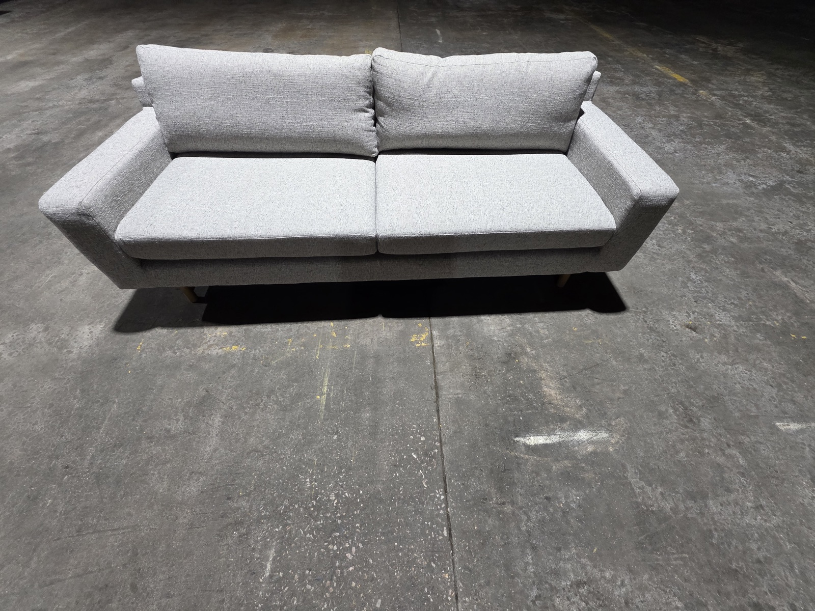 West Elm Eddy 3-Seat Sofa — Heathered Light Grey