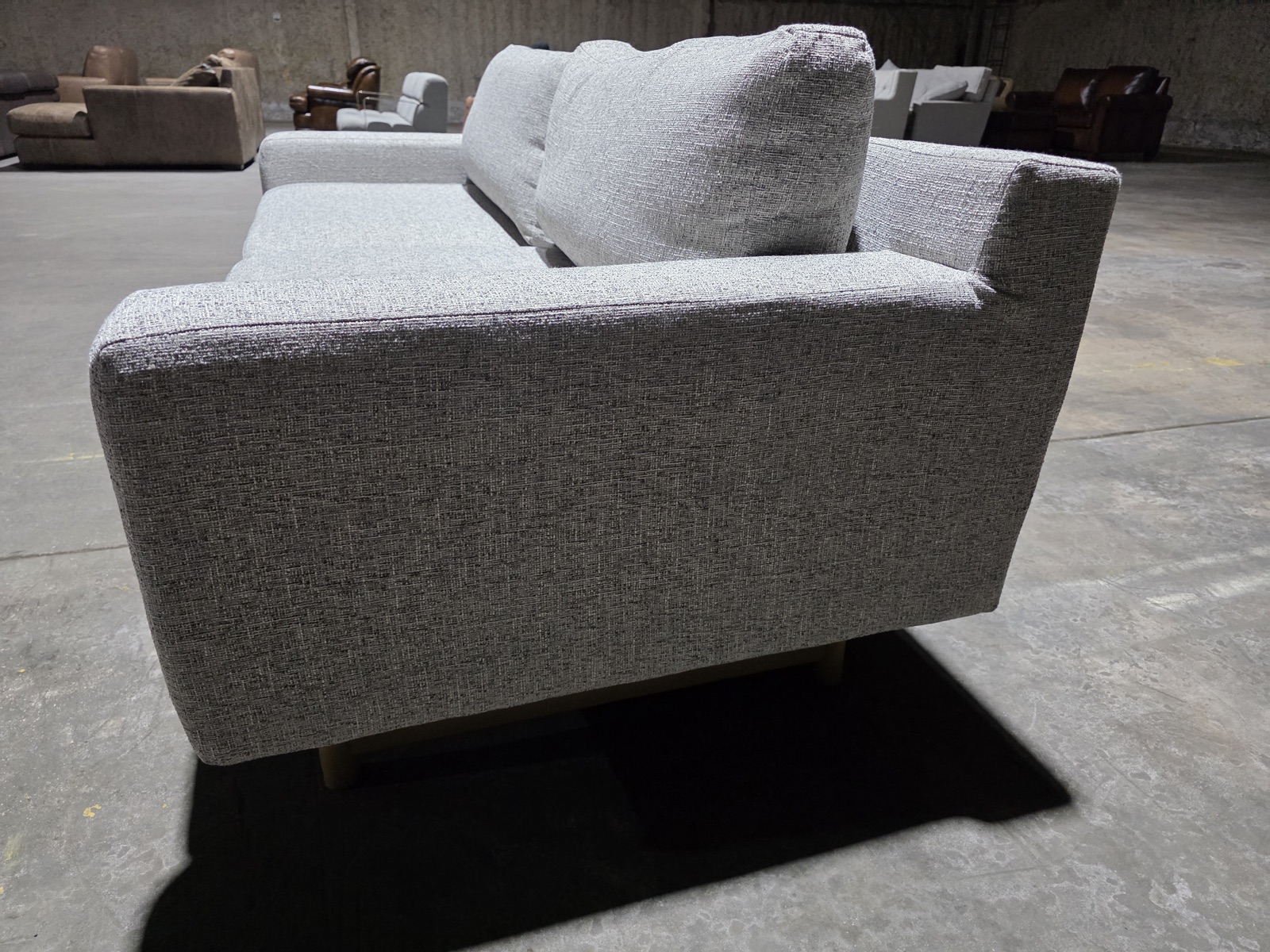 West Elm Eddy 3-Seat Sofa — Heathered Light Grey — view 2