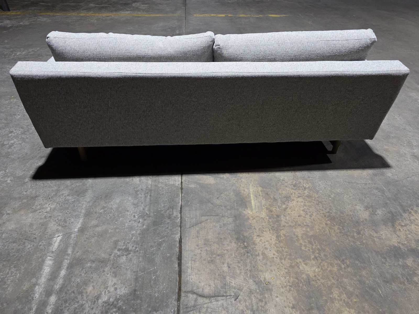 West Elm Eddy 3-Seat Sofa — Heathered Light Grey — view 3