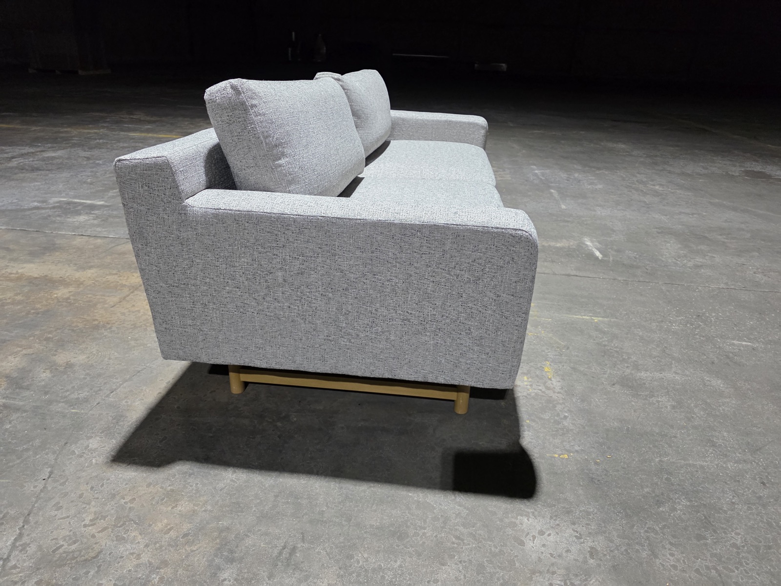 West Elm Eddy 3-Seat Sofa — Heathered Light Grey — view 4