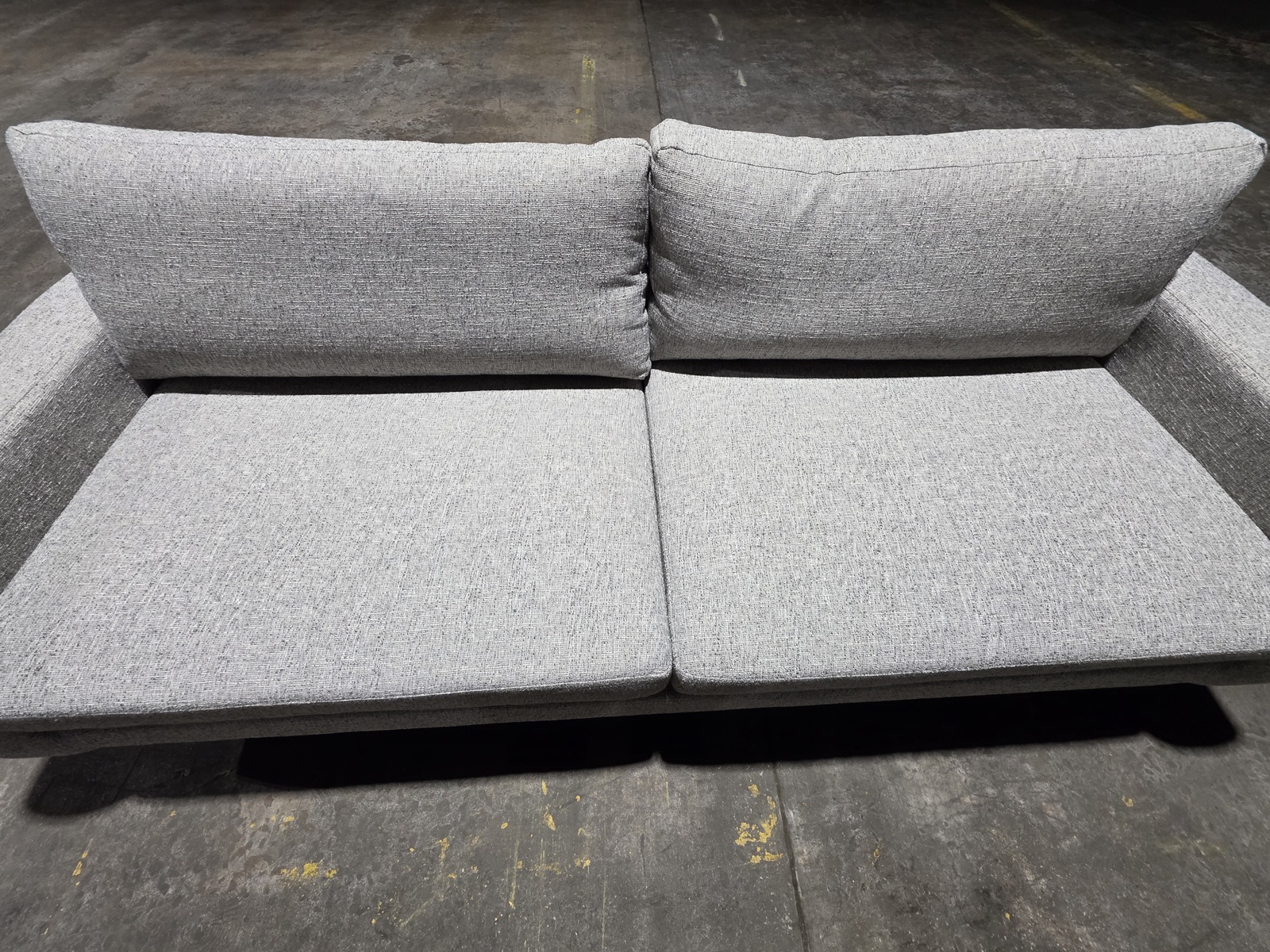 West Elm Eddy 3-Seat Sofa — Heathered Light Grey — view 5