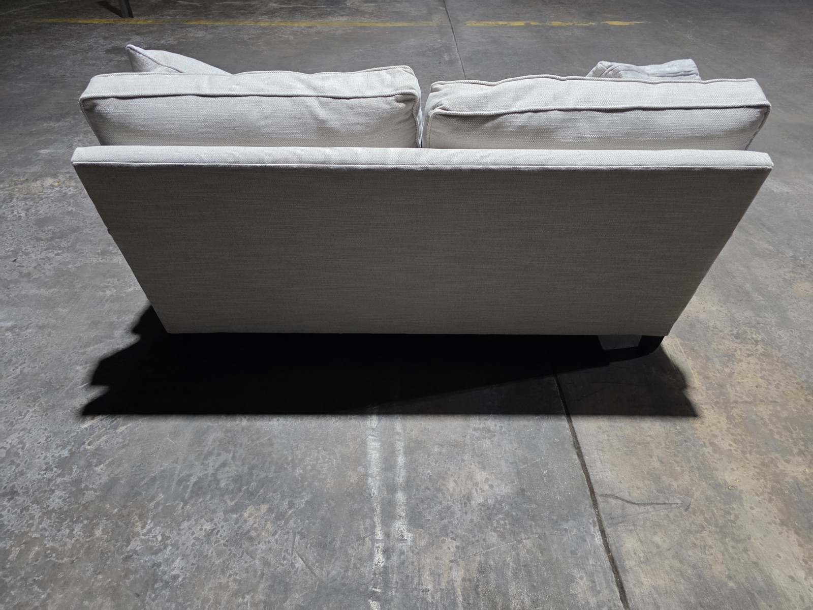 Bernhardt Track-Arm Loveseat — Gray Linen with Nailhead — view 3